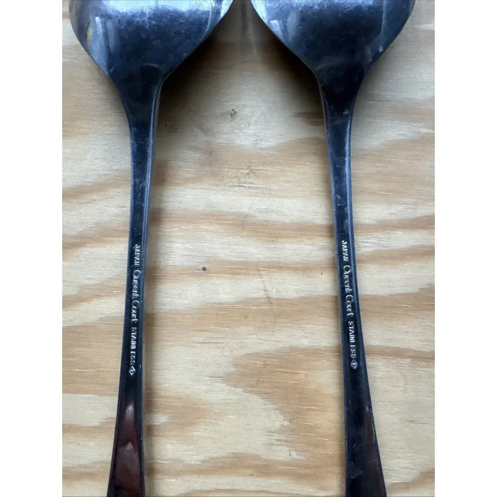 Queen's Court Japan Stainless Steel Salad Serving Set - Fork & Spoon 10 3/4